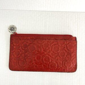 Brighton Zip Top Wallet, Floral, Red